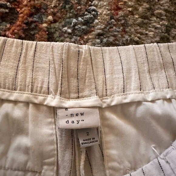 A New Day Women’s Linen Pants - Size 2 - Picture 3 of 4
